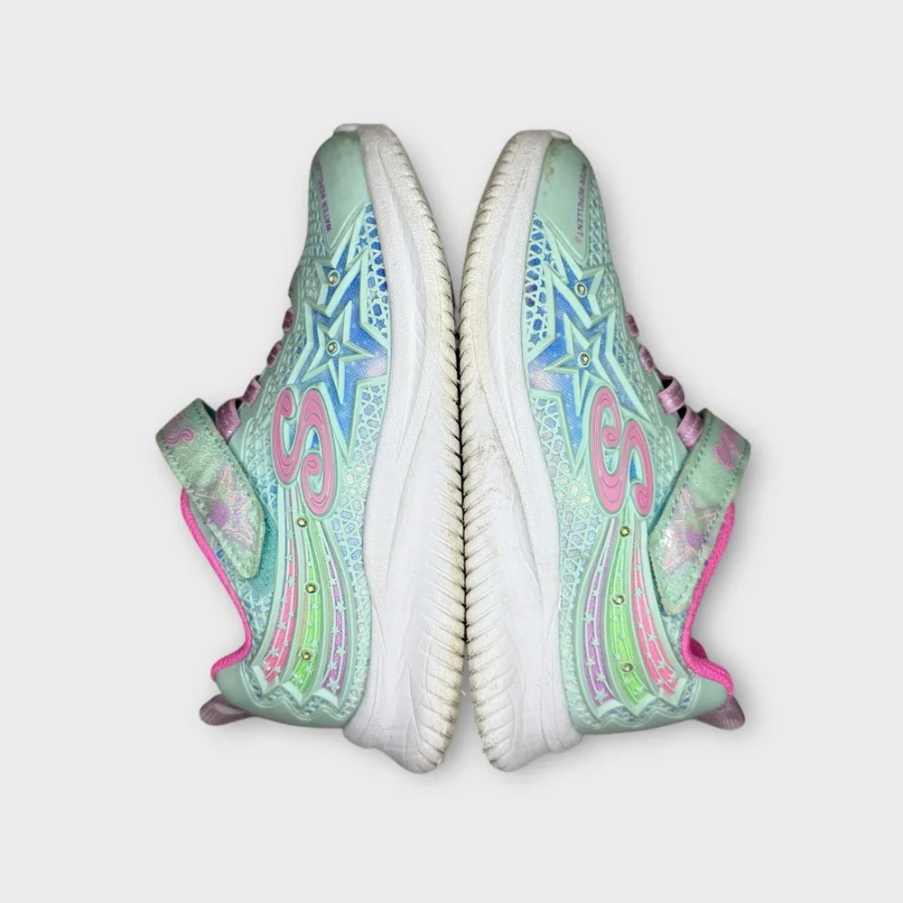 Skechers Wishful Star Jumpster Blue & Pink Sneakers - Picture 4 of 7